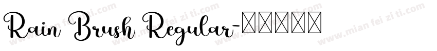 Rain Brush Regular字体转换